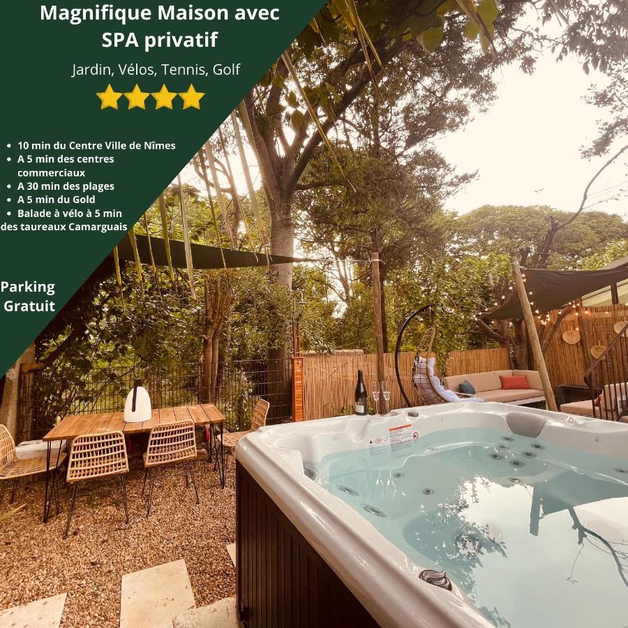 Maison Dans Les Arbres, Spa, Tennis, Parking Nîmes Esterno foto